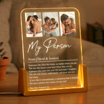 My Person The One Who Knows Your Heart Custom Photo - Personalized Night Light 1