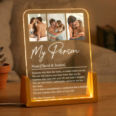 My Person The One Who Knows Your Heart Custom Photo - Personalized Night Light