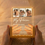 My Person The One Who Knows Your Heart Custom Photo - Personalized Night Light 2