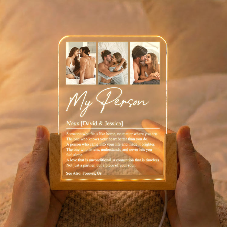 My Person The One Who Knows Your Heart Custom Photo - Personalized Night Light 2