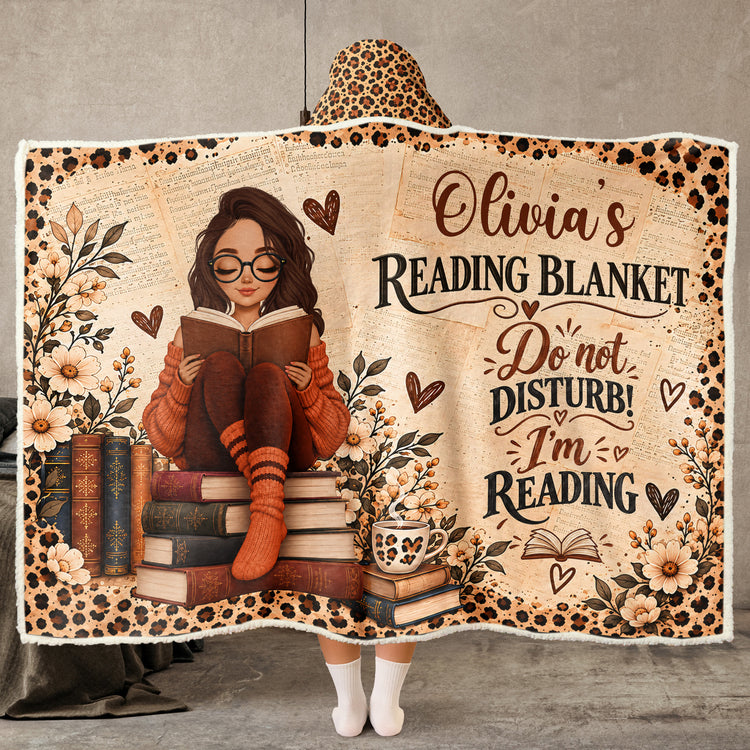 My Reading Blanket - Gifts For Her, Book Lovers, Daughter, Sister, Wife - Personalized Blanket 2