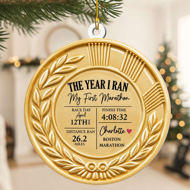 My Running Moment - Personalized Ornament 1