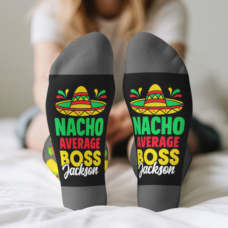 Nacho Avarage Gifts For Boss, Coach, Nurse, Teacher - Personalized Socks 2