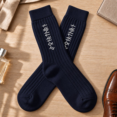 Name In Runes Viking - Personalized Embroidered Socks