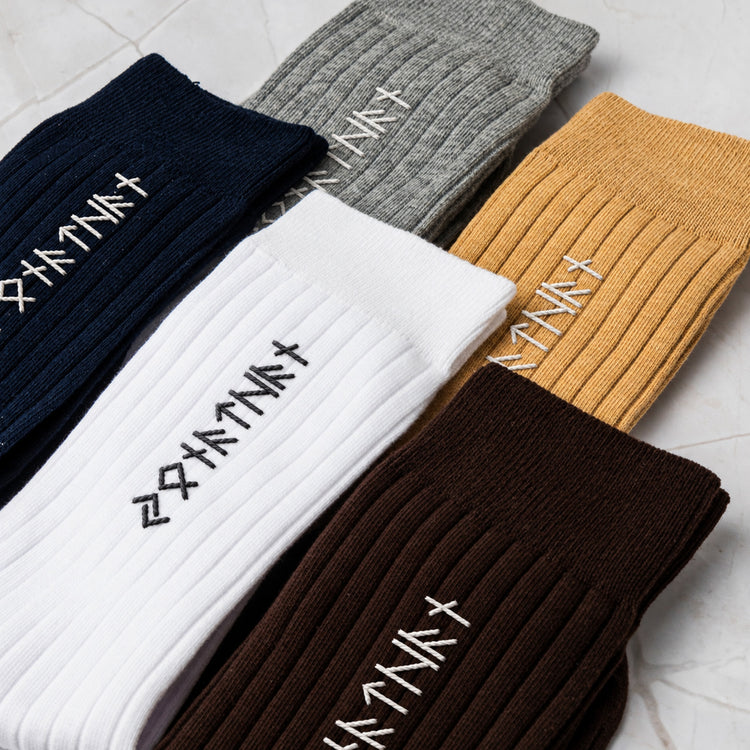 Name In Runes Viking - Personalized Embroidered Socks 3