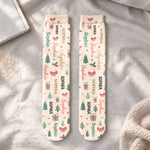 Name Word Art Christmas Theme Matching - Personalized Socks 6