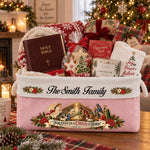Nativity The Greatest Gift Of All - Decors Christian Gifts For Family - Personalized Storage Basket 2