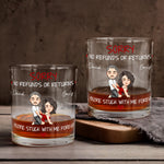 Naughty Couple Funny Gift For Men You're Stuck With Me - Personalized Whiskey Glasss 2