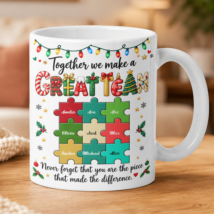 Never Forget That You Are The Piece That Made The Difference - Coworker Thank You - Personalized Mug 2