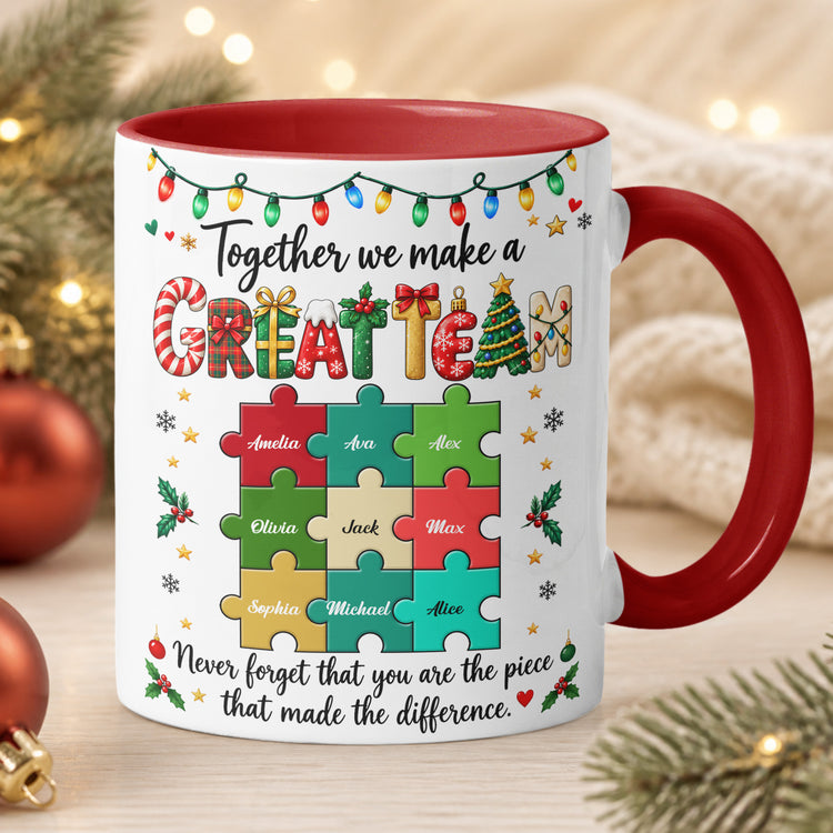 Never Forget That You Are The Piece That Made The Difference - Coworker Thank You - Personalized Mug 3
