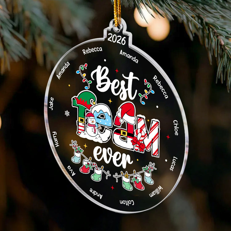 Never Forget The Difference You Make Best Team Custom Name Coworkers Gifts - Personalized Ornament 3