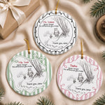 Never Forget The Difference You Make Christmas Gifts Striped Pattern - Personalized Ornament 1