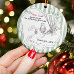 Never Forget The Difference You Make Christmas Gifts Striped Pattern - Personalized Ornament 4