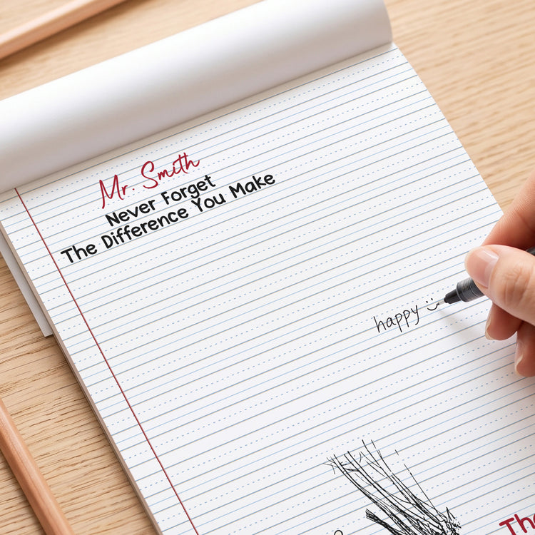 Never Forget The Difference You Make - Thank You Gift For Boss, Teacher, Mentor - Personalized Notepad 3