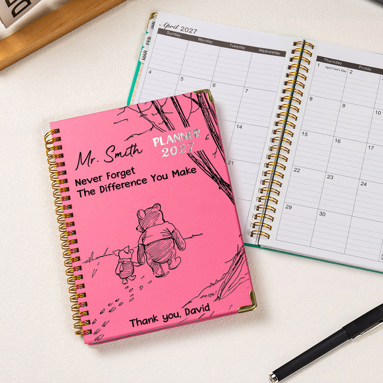 Never Forget The Difference You Make Thank You Teacher - Personalized Journal Planner_2027 1