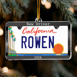 New Driver Custom State Car Plate Ornament, First Teenager Car Gift - Personalized Ornament 2