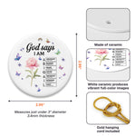 New Version Custom Name & Bible Verse God Says I Am For Her - Personalized Ornament 4