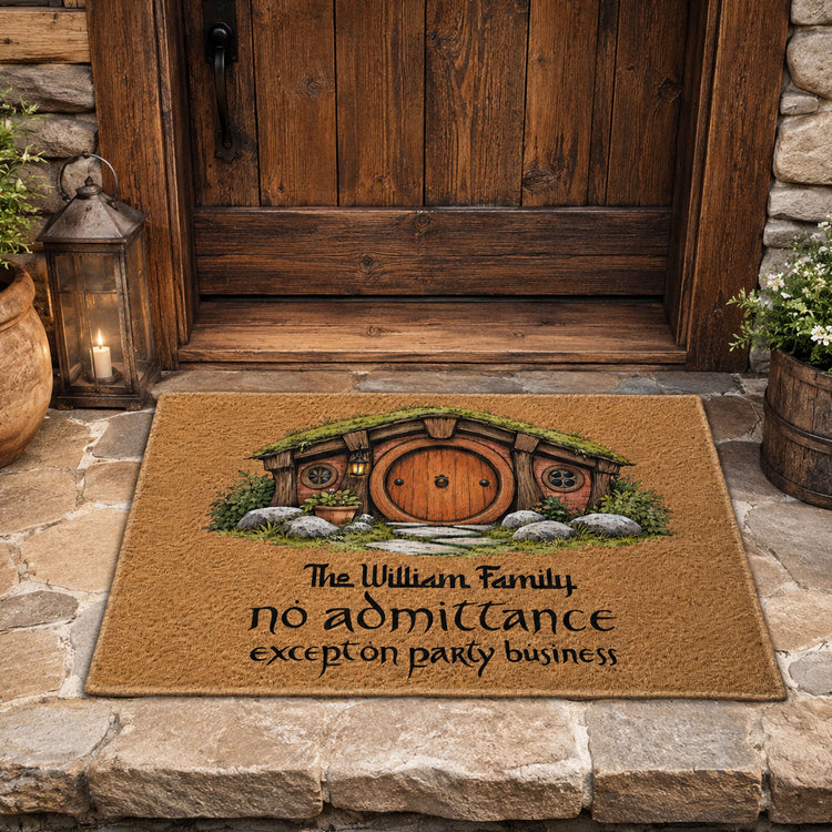 No Admittance Except On Party Business - Funny - Personalized Doormat 1