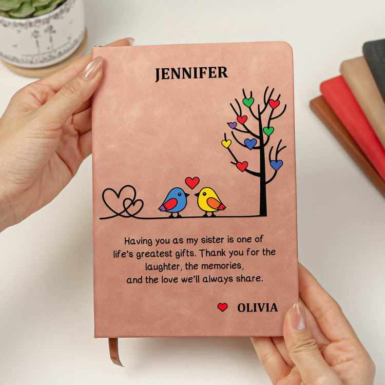 No Matter Where Life Takes Us, You Will Always Have My Heart Gift For Sister, Sibling, Besties - Personalized Journal 4