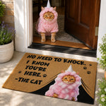 No Need To Knock We Know You’re Here - Cartoon Your Pet - Personalized Doormat 2
