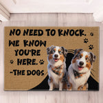 No Need To Knock We Know You’re Here - Cartoon Your Pet - Personalized Doormat 3