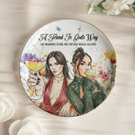 No One Will Ever Be As Entertained By Us As Us Custom Photo Watercolor Floral Art - Personalized Jewelry Dish 2