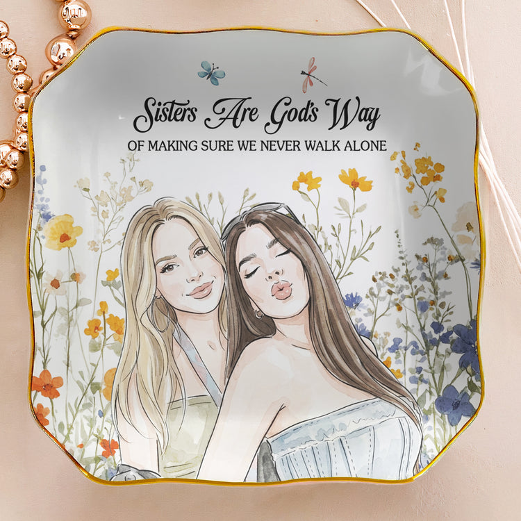 No One Will Ever Be As Entertained By Us As Us Custom Photo Watercolor Floral Art - Personalized Jewelry Dish 4