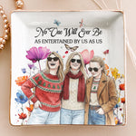 No One Will Ever Be As Entertained By Us As Us Custom Photo Watercolor Floral Art - Personalized Jewelry Dish 5
