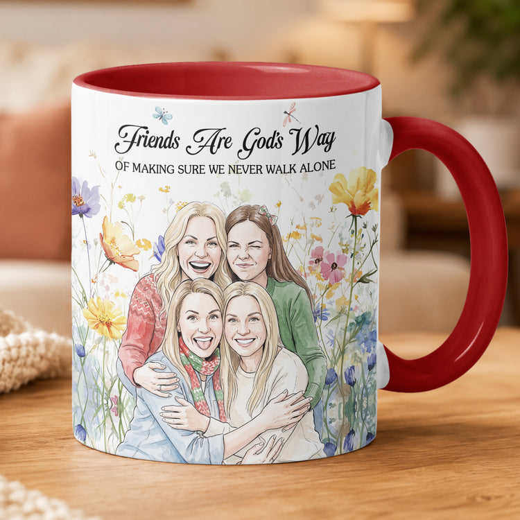 No One Will Ever Be As Entertained By Us As Us Custom Watercolor Friends Photo Gifts For Her - Personalized Mug 3