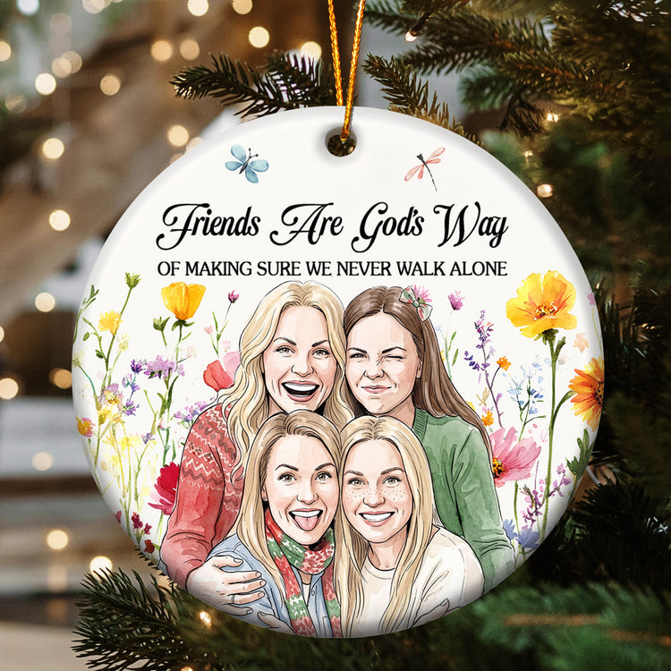 No One Will Ever Be As Entertained By Us As Us Custom Watercolor Photo New Version - Personalized Ornament 7