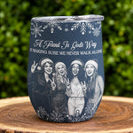 No One Will Ever Be As Entertained By Us Custom Photo Sketch Line Art - Personalized Wine Tumbler 3