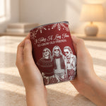 No One Will Ever Be As Entertained By Us Custom Photo Sketch Line Art - Personalized Wine Tumbler 5