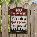No Trespassing Halloween - Personalized Metal Sign 1