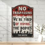No Trespassing Halloween - Personalized Metal Sign 3