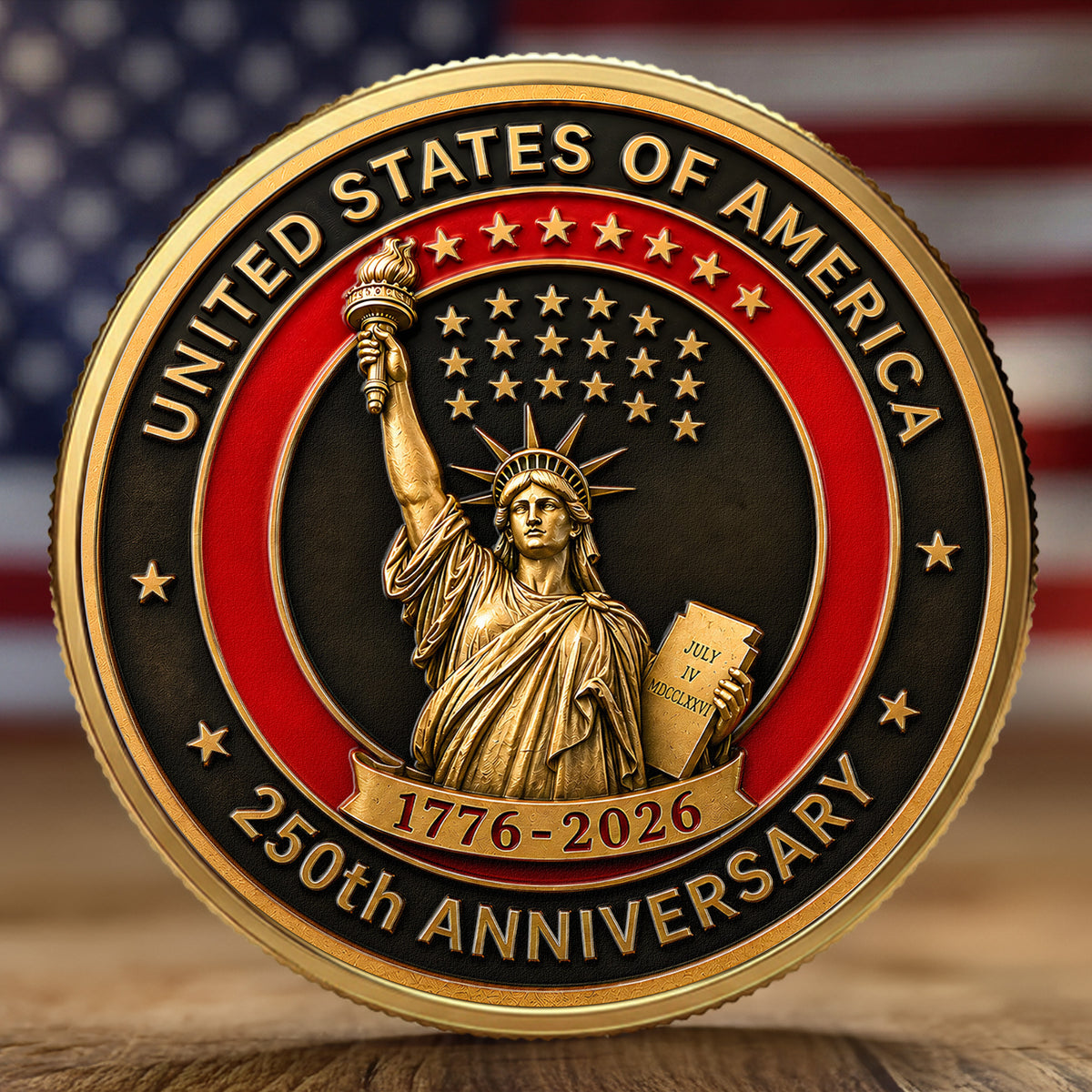 American Symbol 250 Years Of Freedom Statue Of Liberty - Coin
