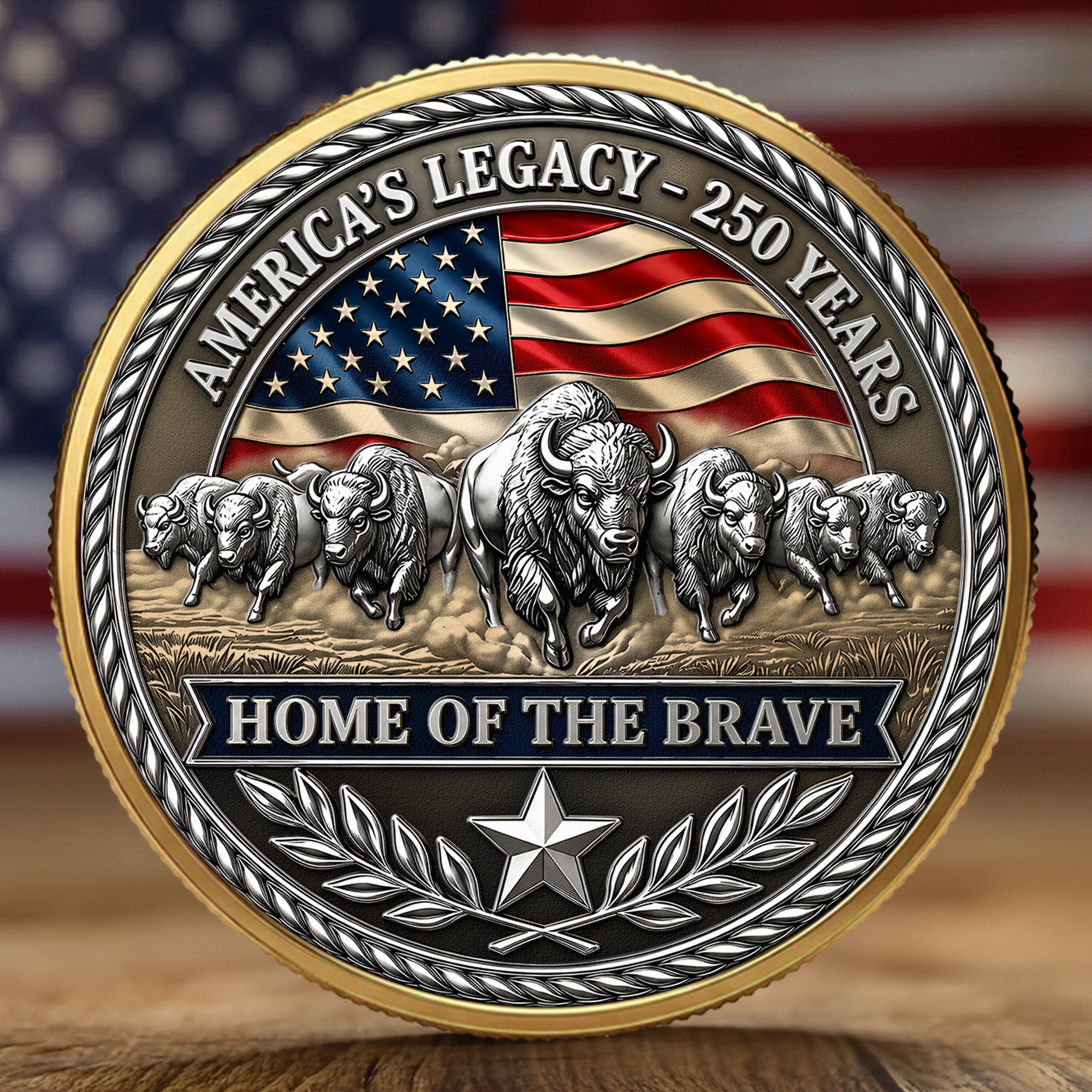 America's Legacy 250 Years Bison - Coin