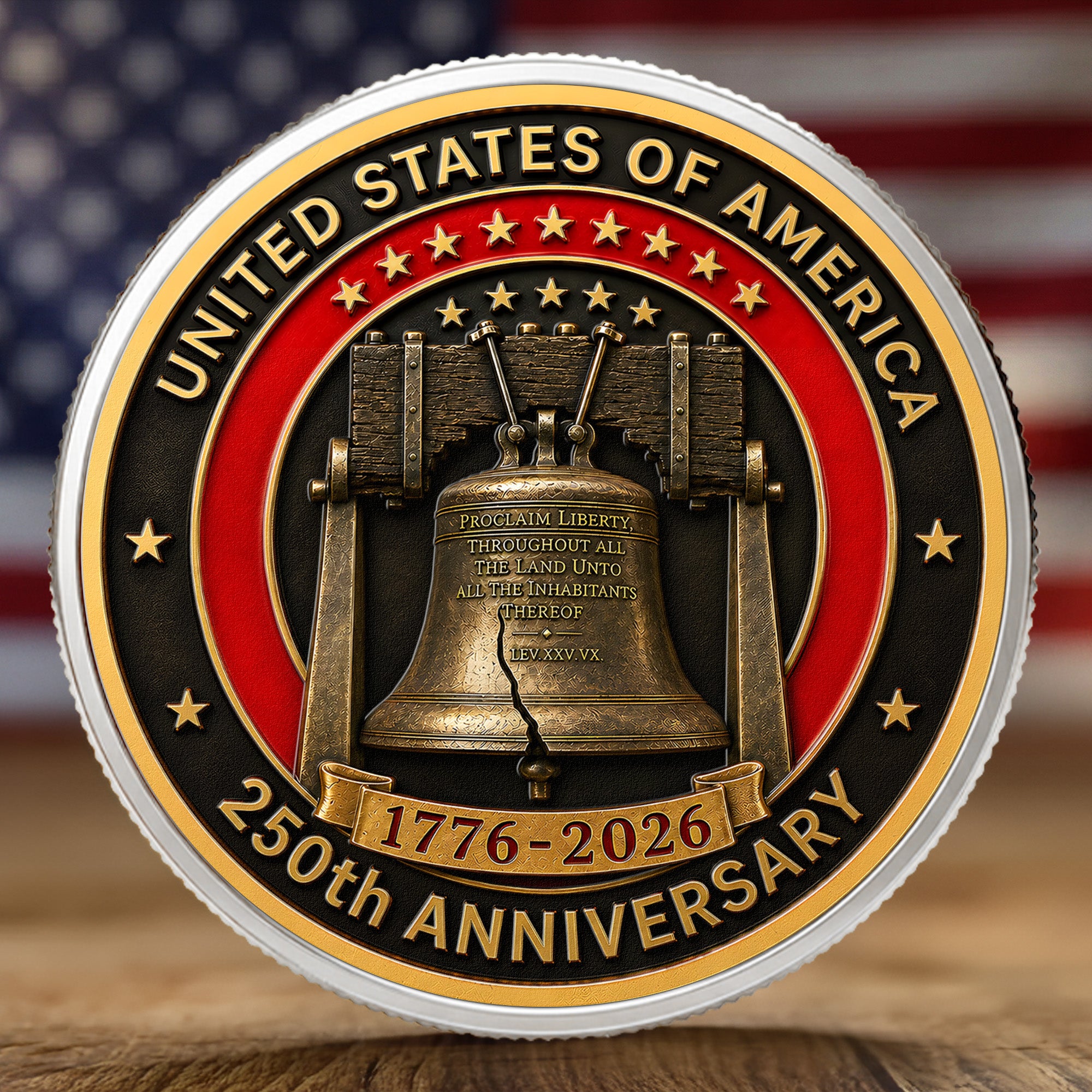 American Symbol 250 Years Of Freedom Liberty Bell - Coin
