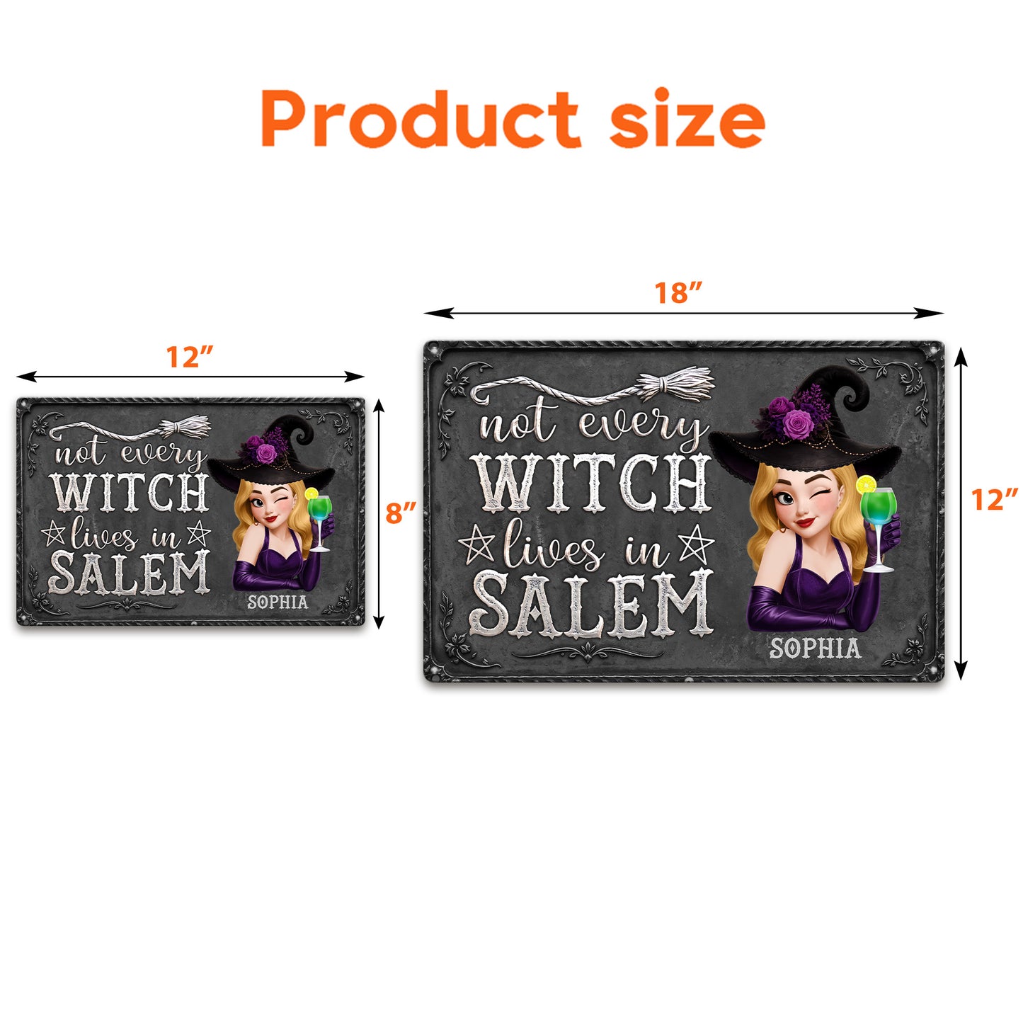 Not Every Witch Lives In Salem - Personalized Metal Sign 6