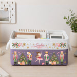 Nutcracker, Ballet, Christmas Organizer, Gift For Ballet Lover, Ballerina - Personalized Storage Basket 3