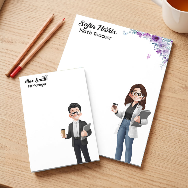 Office Desk Decor - Gift For Colleagues, Coworkers, Boss - Personalized Notepad 1