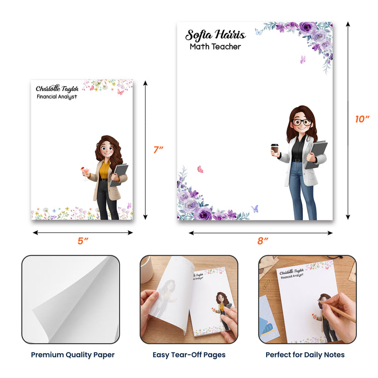 Office Desk Decor - Gift For Colleagues, Coworkers, Boss - Personalized Notepad 5