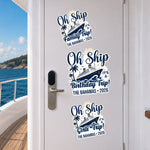Oh Ship Cruise Door Signs Stateroom Decor Cruising Family Vacation, Girls Trip, Birthday Trip - Personalized Magnet 3