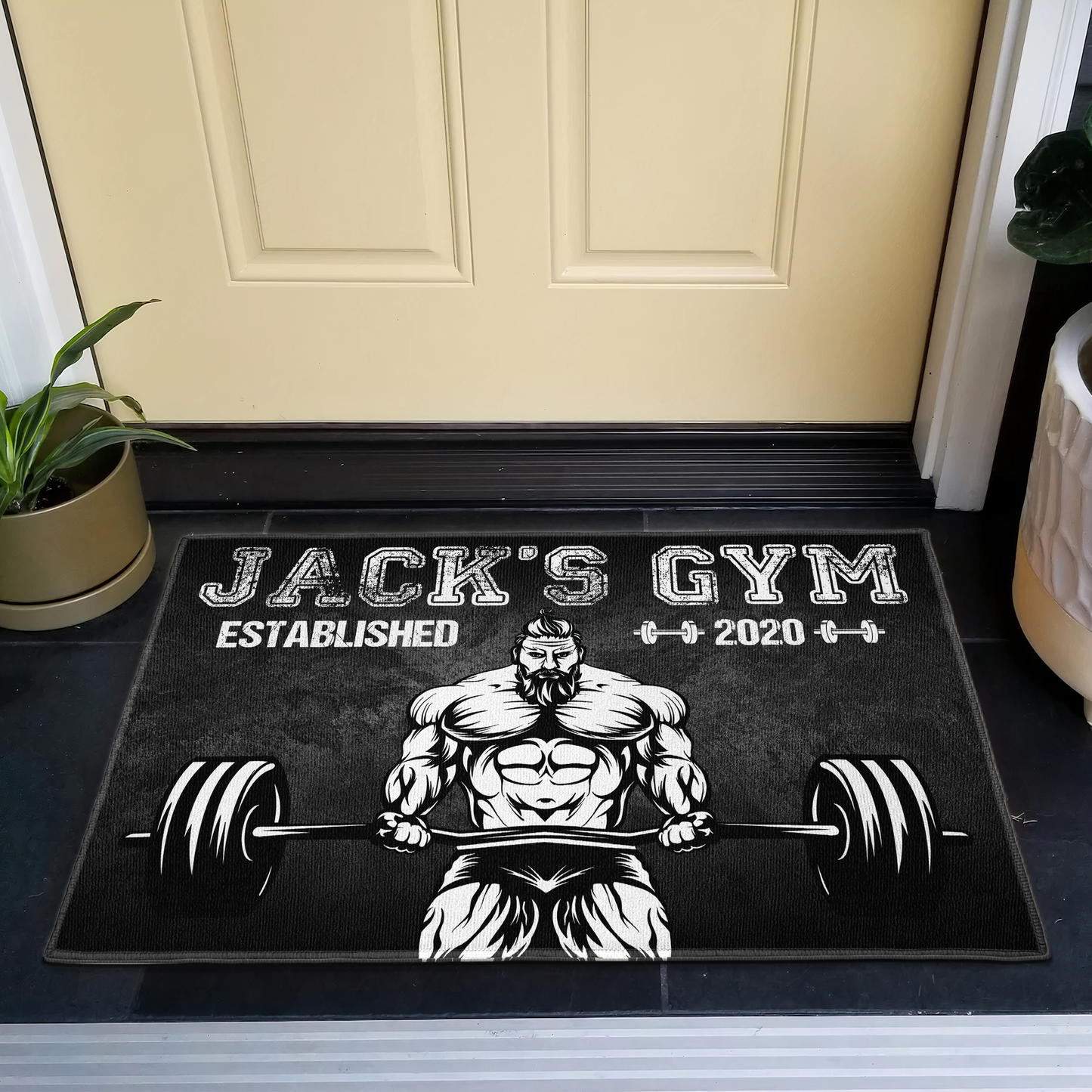 Old Man Gym Room - Personalized Doormat  - Gift For Gymer - Old Man Lifting