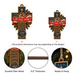 One Nation Under God Faith Family Freedom Patriotic Cross - Personalized Ornament 4
