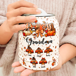 One Thankful Grandma Custom Grandkids Turkey - Thanksgiving Fall Season Decorations - Personalized Cookie Jar 5