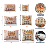 One Thankful Grandma Custom Grandkids Turkey - Thanksgiving Fall Season Decorations - Personalized Pillow Cover 2