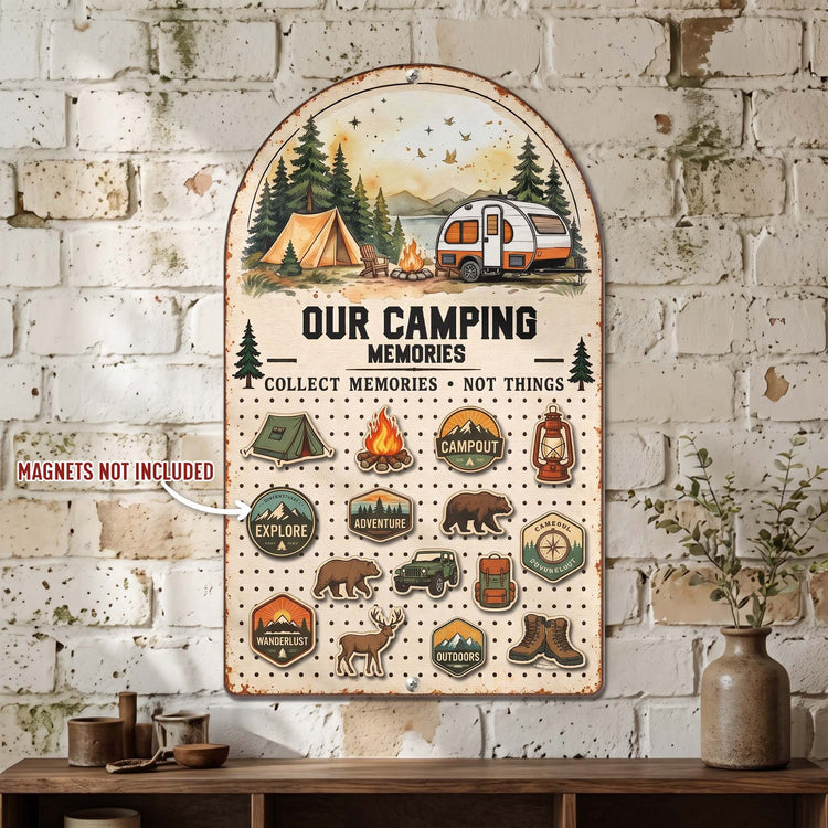 Our Camping Adventures - Personalized Magnet Board 1