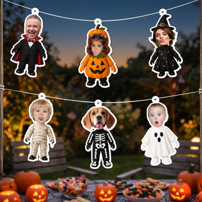 Our Family Custom Photo Halloween - Personalized Garland Banner