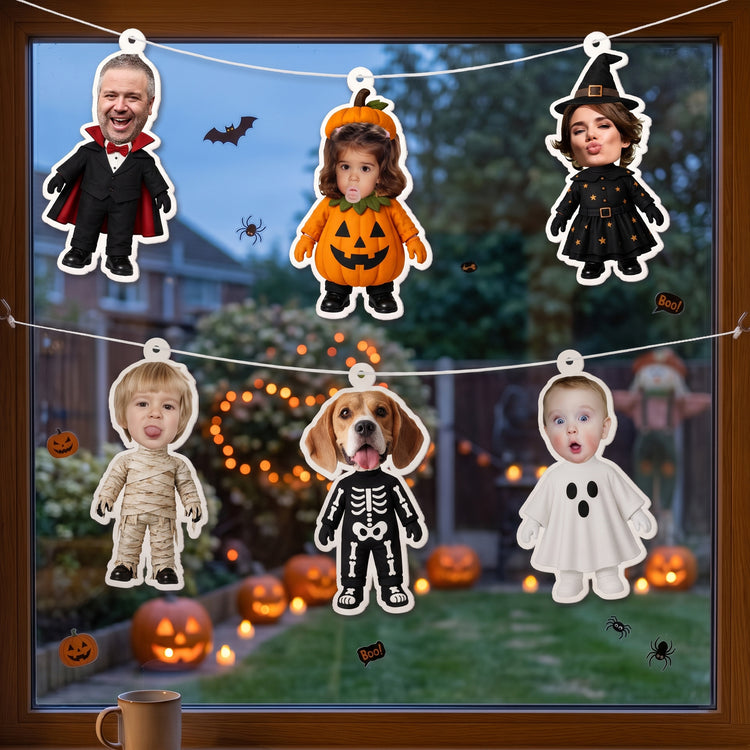 Our Family Custom Photo Halloween - Personalized Garland Banner 2
