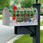 Our Family Festive Plant Buffalo Plaid - Personalized Mailbox Cover 3